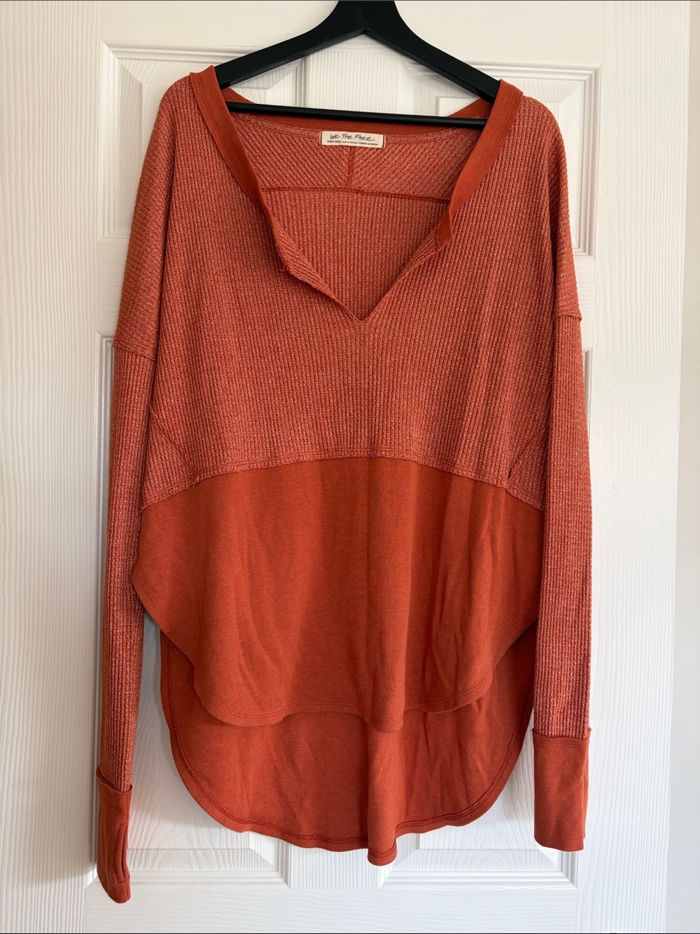 We The Free Burnt Orange Long Sleeve Top